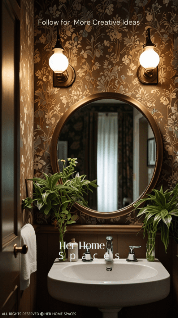 A bathroom featuring soft clay-colored tiles, a wooden vanity, and bamboo accessories, creating a spa-like atmosphere. Transform your home with earthy tones!