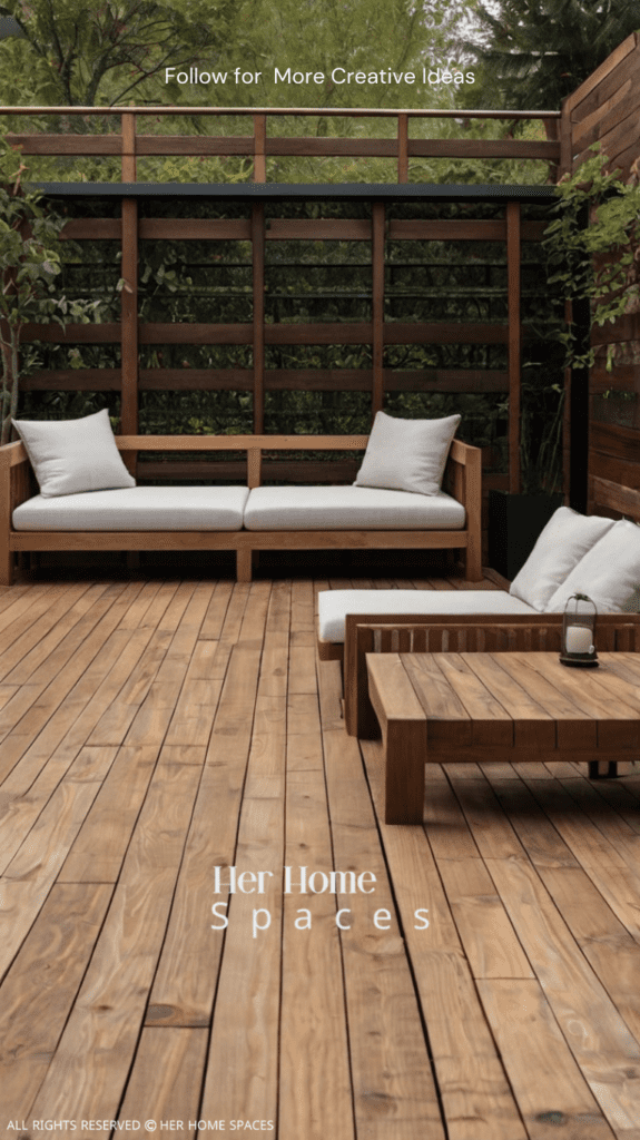  minimalist deck designs with simple furniture arrangements.